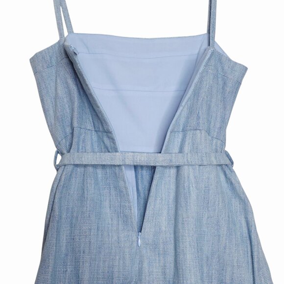 Alexis Camillo Romper Sky Blue Square Neck Cotton Linen Size M - Picture 8 of 11